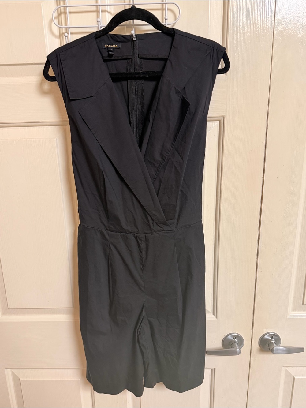 Escada Cotton Blend Tie Back Romper